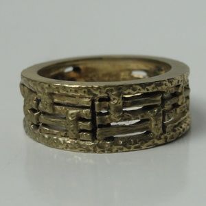 Men's BRASS Ring-SLATS Sz 5.5 #25
